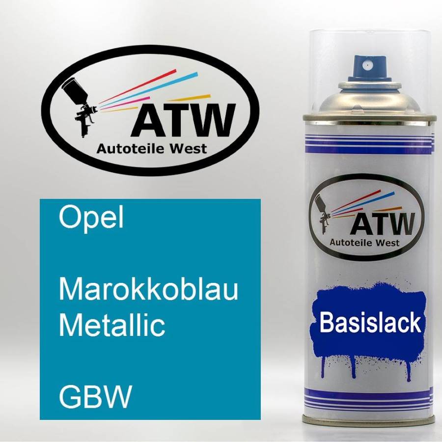 Opel, Marokkoblau Metallic, GBW: 400ml Sprühdose, von ATW Autoteile West.